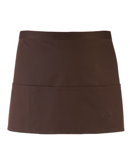 Colours Collection 3-Pocket Apron in Brown (ca. Pantone 476C), Größe 60 x 33 cm