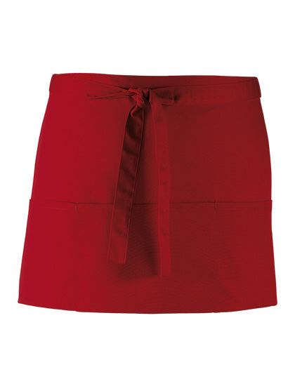Colours Collection 3-Pocket Apron in Burgundy (ca. Pantone 216C), Größe 60 x 33 cm