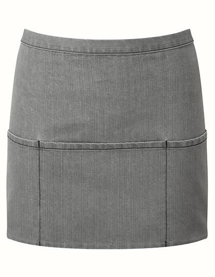 Colours Collection 3-Pocket Apron in Grey Denim (ca. Pantone Cool Gray 10C), Größe 60 x 33 cm