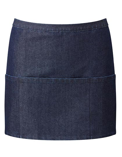 Colours Collection 3-Pocket Apron in Indigo Denim, Größe 60 x 33 cm