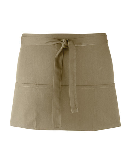 Colours Collection 3-Pocket Apron in Olive (ca. Pantone 378C), Größe 60 x 33 cm