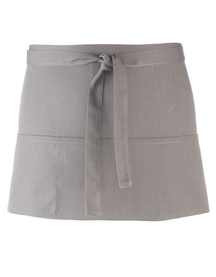 Colours Collection 3-Pocket Apron in Pale Grey (Silver) (ca. Pantone 428C), Größe 60 x 33 cm