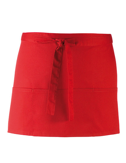 Colours Collection 3-Pocket Apron in Red (ca. Pantone 200C), Größe 60 x 33 cm