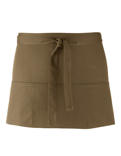 Colours Collection 3-Pocket Apron in Sage (ca. Pantone 5497C), Größe 60 x 33 cm