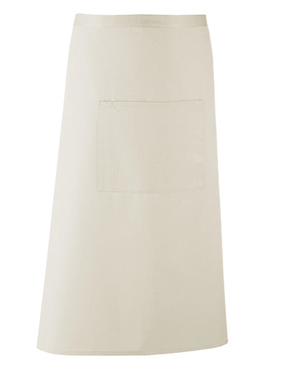 Colours Collection Bar Apron in Natural (ca. Pantone 1205C), Größe 90 x 80 cm