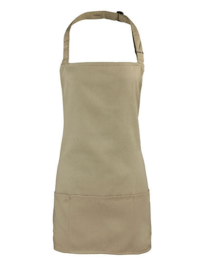 ‘Colours’ 2 in 1 Apron in Khaki (ca. Pantone 7536C), Größe 60 x 62 cm
