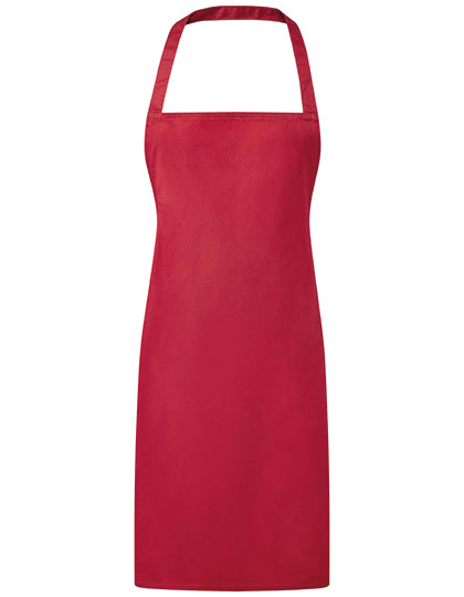 Essential Bib Apron in Red (ca. Pantone 201C), Größe 67 x 78 cm