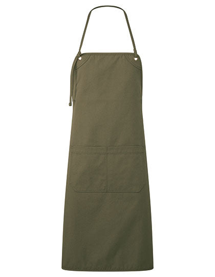 Artisan´s Choice Double Pocket Canvas Apron in Olive (ca. Pantone 7763C), Größe 72 x 86 cm