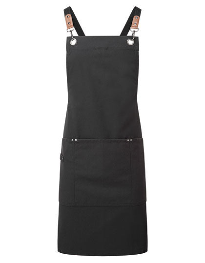 Clip ‘n’ Clasp Cross-Back Bib Apron in Black (ca. Pantone Black C), Größe 86 x 72 cm