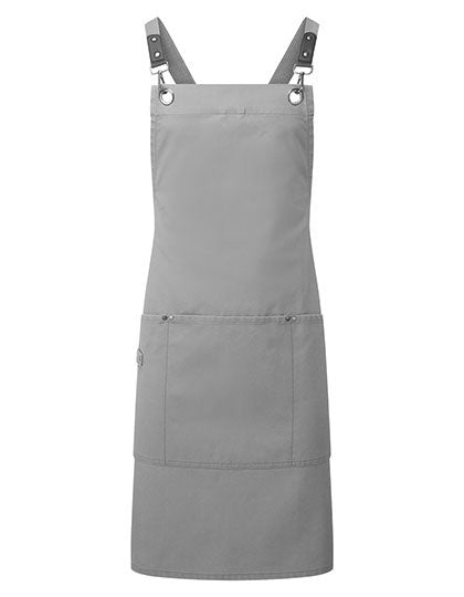 Clip ‘n’ Clasp Cross-Back Bib Apron in Dark Grey (ca. Pantone 425C), Größe 86 x 72 cm