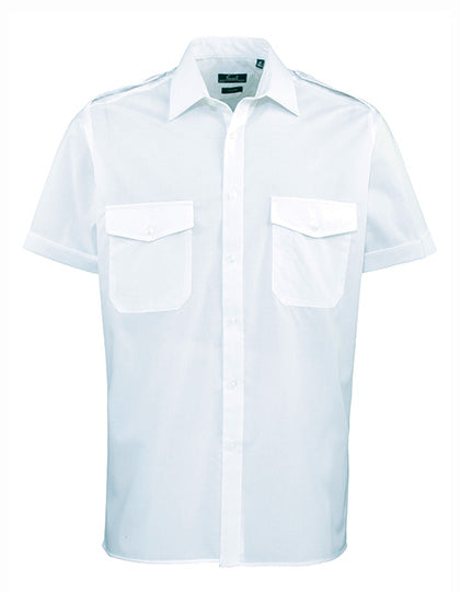 Pilot Shirt Short Sleeve in Light Blue (ca. Pantone 2717C), Größe 56 (23)