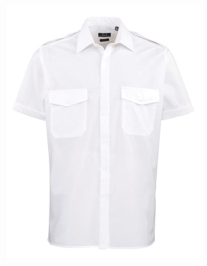 Pilot Shirt Short Sleeve in White, Größe 56 (23)