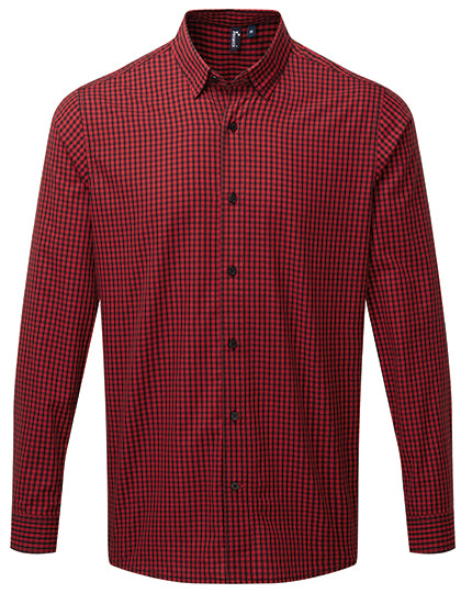 Men´s Maxton Check Long Sleeve Shirt in Black (ca. Pantone Black C), Größe 3XL