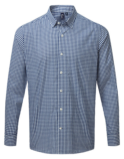 Men´s Maxton Check Long Sleeve Shirt in Navy (ca. Pantone 533C), Größe 3XL