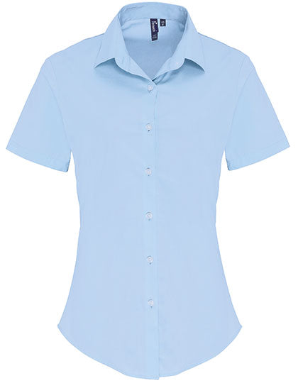 Women´s Stretch Fit Poplin Short Sleeve Cotton Shirt