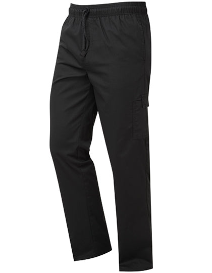 Essential Chef´s Cargo Pocket Trousers in Black (ca. Pantone Black C), Größe 5XL