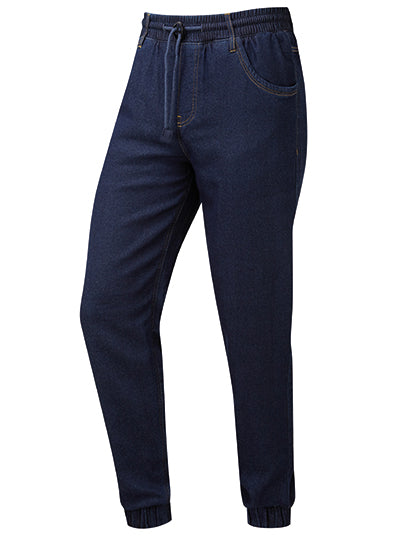 Artisan Chef´s Jogging Trousers in Indigo Denim (ca. Pantone 2380C), Größe XXL