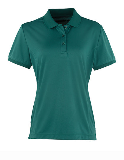 Women´s Coolchecker® Piqué Polo in Bottle Green (ca. Pantone 560C), Größe XXL