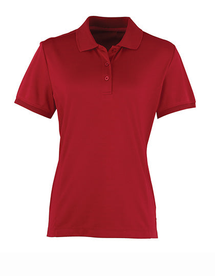 Women´s Coolchecker® Piqué Polo in Burgundy (ca. Pantone 216C), Größe XXL