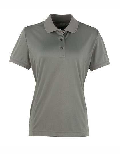 Women´s Coolchecker® Piqué Polo in Dark Grey (ca. Pantone 431C), Größe XXL