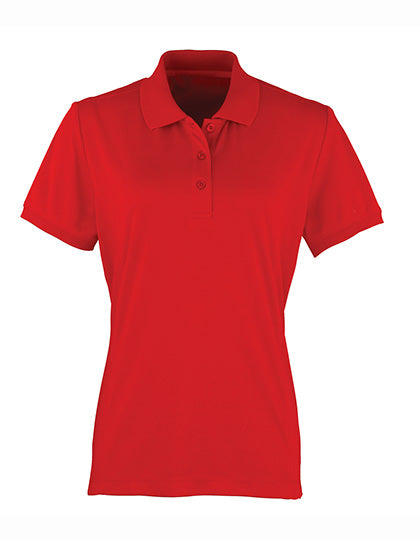 Women´s Coolchecker® Piqué Polo in Red (ca. Pantone 200C), Größe XXL