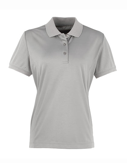 Women´s Coolchecker® Piqué Polo in Silver (ca. Pantone 428C), Größe XXL