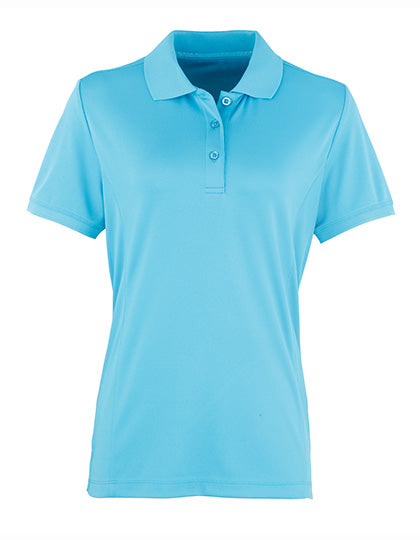 Women´s Coolchecker® Piqué Polo in Turquoise (ca. Pantone 312C), Größe XXL