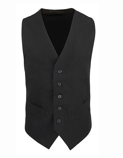 Men´s Lined Polyester Waistcoat in Black (ca. Pantone Black C), Größe 5XL