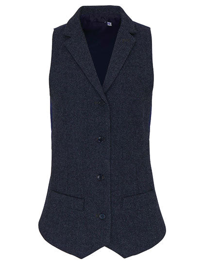 Women´s Herringbone Waistcoat in Navy (ca. Pantone 2766C), Größe XXL