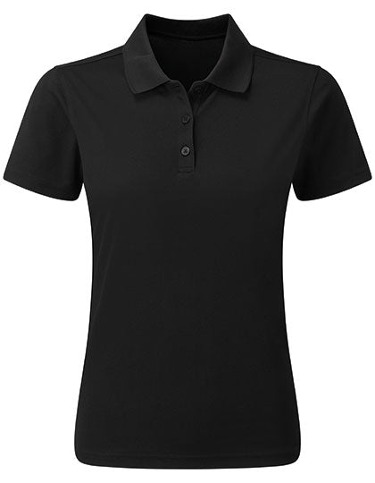 Women´s Spun-Dyed Sustainable Polo Shirt in Black (ca. Pantone Black C), Größe XXL