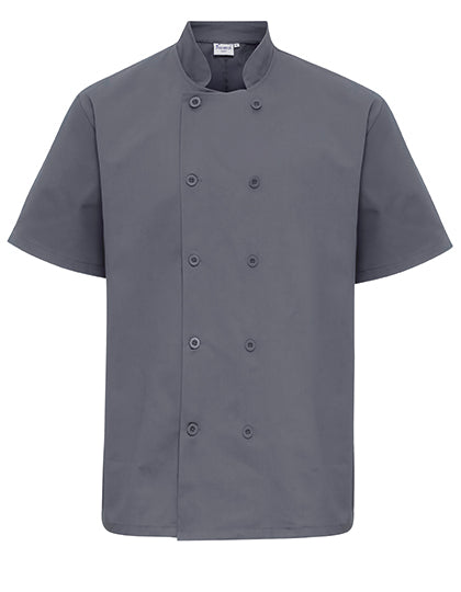 Short Sleeve Chef´s Jacket in Steel (ca. Pantone 7545C), Größe 5XL /52 (24)
