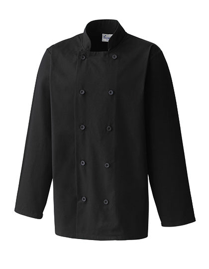 Long Sleeve Chef´s Jacket in Black (ca. Pantone Black C), Größe 5XL /52 (24)