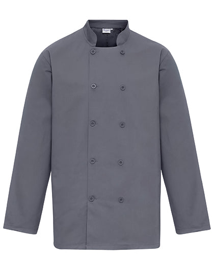 Long Sleeve Chef´s Jacket in Steel (ca. Pantone 7545C), Größe 5XL /52 (24)