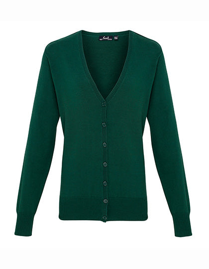Women´s Button Through Knitted Cardigan in Bottle Green, Größe 5XL (24)