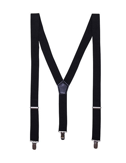 Clip On Trousers Braces/Suspenders in Black (ca. Pantone Black C), Größe One Size