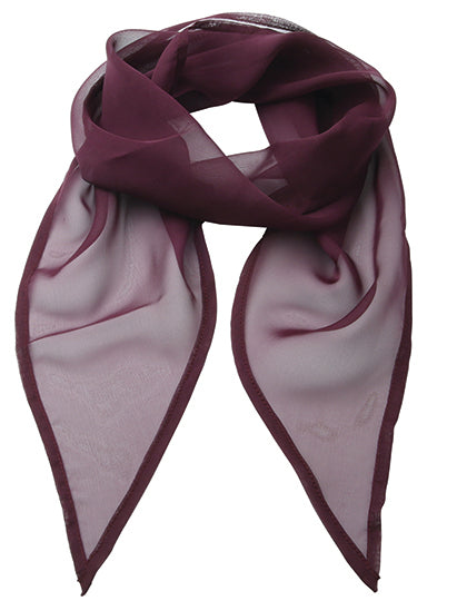 Women´s Colours Collection Chiffon Scarf in Aubergine (ca. Pantone 5115C), Größe 98 x 16,5 cm