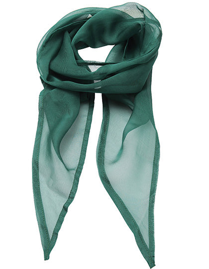 Women´s Colours Collection Chiffon Scarf in Bottle Green (ca. Pantone 560C), Größe 98 x 16,5 cm