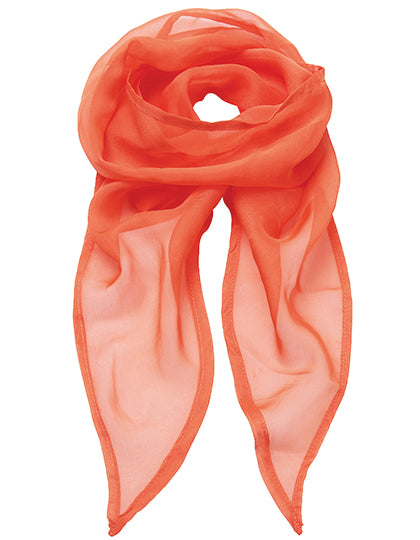 Women´s Colours Collection Chiffon Scarf in Orange (ca. Pantone 1655C), Größe 98 x 16,5 cm