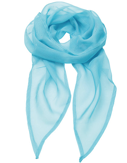 Women´s Colours Collection Chiffon Scarf in Turquoise (ca. Pantone 312C), Größe 98 x 16,5 cm