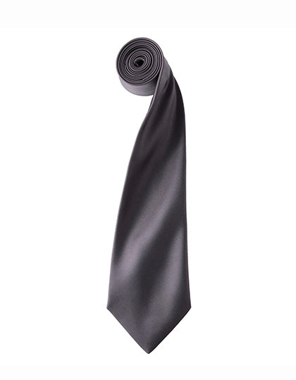 Colours Collection Satin Tie in Dark Grey, Größe 144 x 8,5 cm