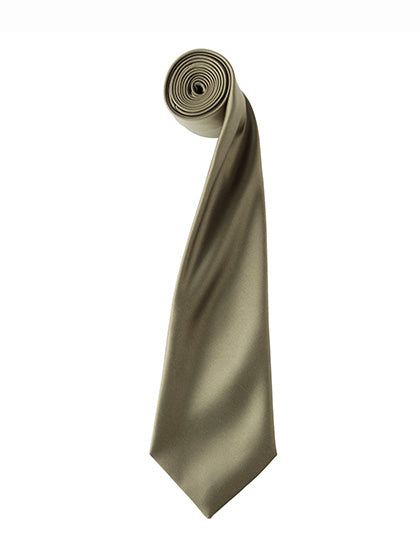 Colours Collection Satin Tie in Sage (ca. Pantone 5497C), Größe 144 x 8,5 cm