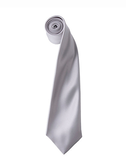 Colours Collection Satin Tie in Silver (ca. Pantone 428C), Größe 144 x 8,5 cm