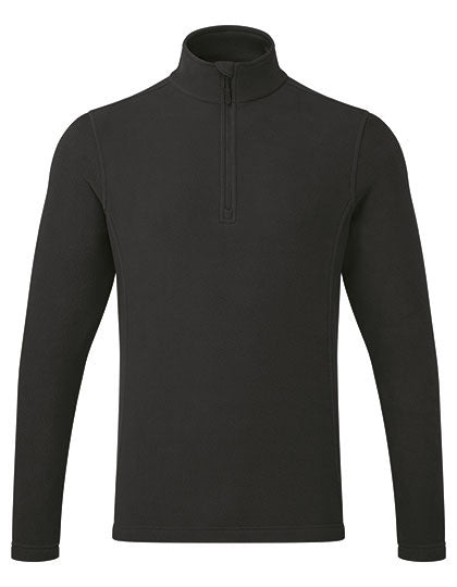 Unisex ´Recyclight´ 1/4 Zip Micro Fleece in Black, Größe 5XL (24)