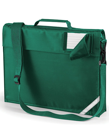 Junior Book Bag With Strap in Bottle Green, Größe 37 x 30 x 6 cm
