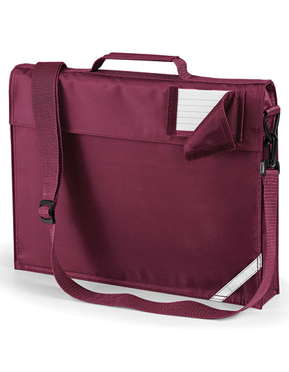 Junior Book Bag With Strap in Burgundy, Größe 37 x 30 x 6 cm