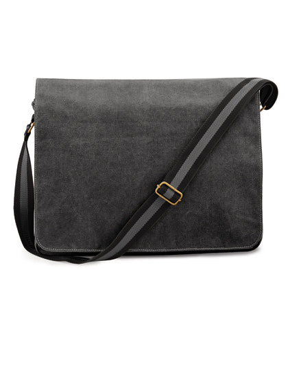 Vintage Canvas Despatch Bag in Vintage Black, Größe 40 x 30 x 12 cm