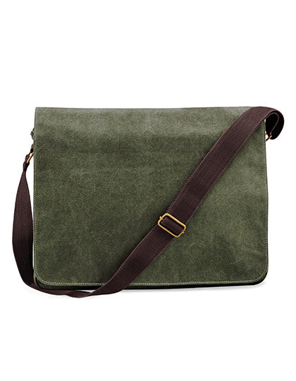 Vintage Canvas Despatch Bag in Vintage Military Green, Größe 40 x 30 x 12 cm