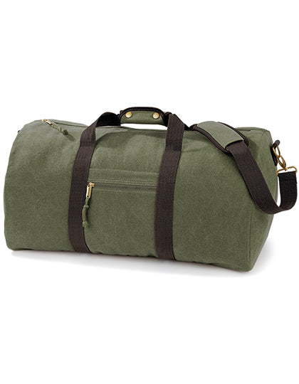 Vintage Canvas Holdall in Vintage Military Green, Größe 58 x 30 x 30 cm