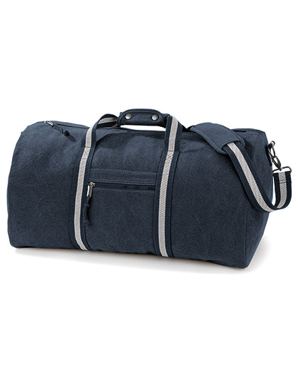 Vintage Canvas Holdall in Vintage Oxford Navy, Größe 58 x 30 x 30 cm