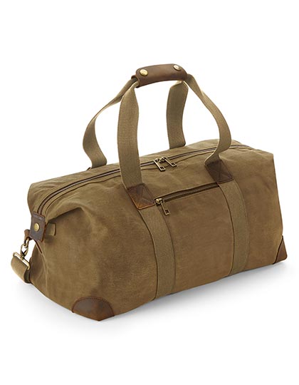 Heritage Waxed Canvas Holdall in Desert Sand, Größe 48 x 26 x 24 cm